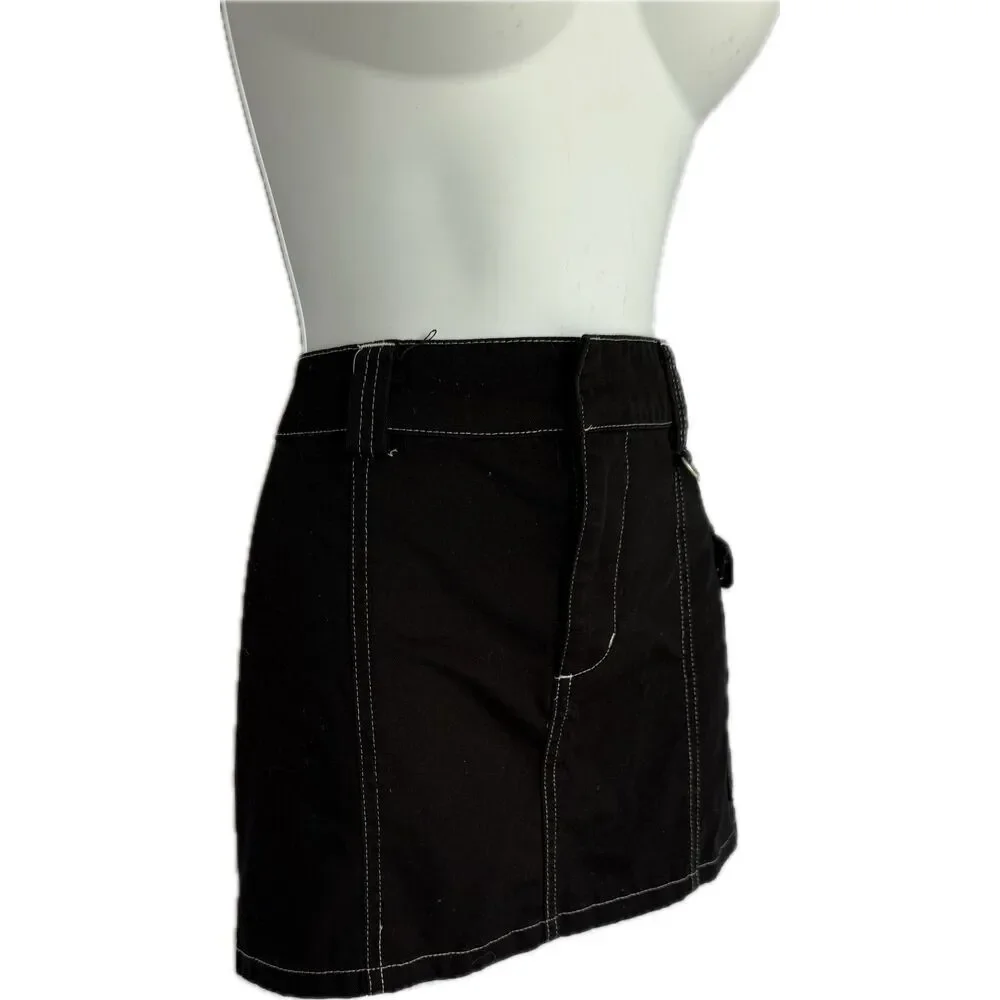 Forever 21 Black Cargo Skirt Mini Women’s Size M
